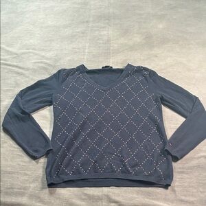 Tommy Hilfiger Navy Long Sleeve Top Women’s Small
